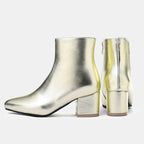 Autumn Winter Glitter Square Heel Pointed Low-Top Women Boots, 32, 33, 34, 35, 36, 37, 38, 39