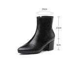 Autumn Winter Glitter Square Heel Pointed Low-Top Women Boots, 32, 33, 34, 35, 36, 37, 38, 39