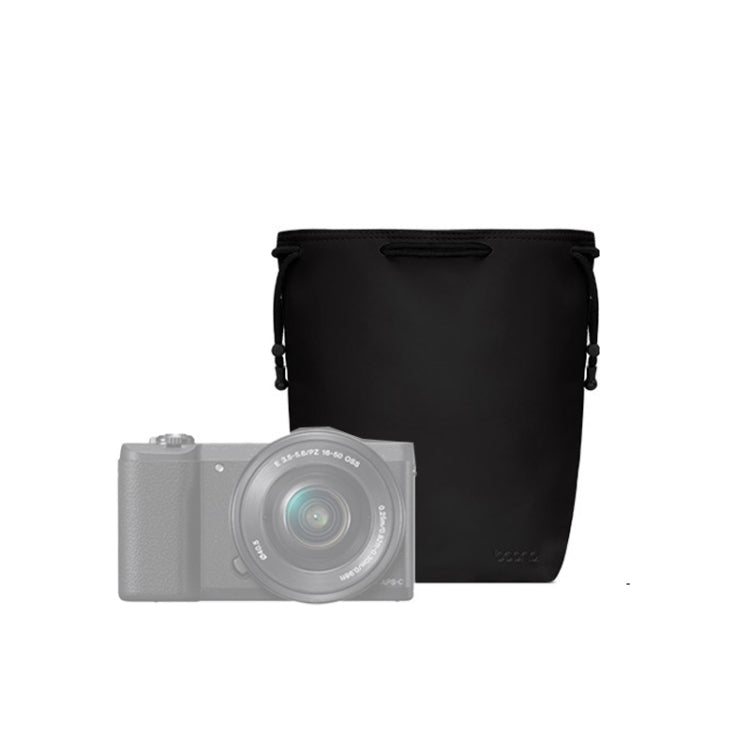 Baona Camera Bag Lens Drawstring Pouch, Small, Medium, Large Small Black