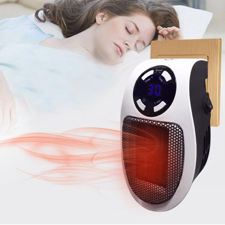Mini Plug-in LCD Timing Electric Heater Office Home Heater Foot Warmer, With Remote Control EU, With Remote Control US 110v With Remote Control EU