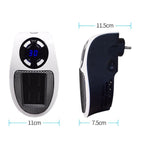 Mini Plug-in LCD Timing Electric Heater Office Home Heater Foot Warmer, With Remote Control EU, With Remote Control US 110v