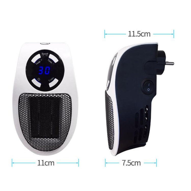 Mini Plug-in LCD Timing Electric Heater Office Home Heater Foot Warmer, With Remote Control EU, With Remote Control US 110v