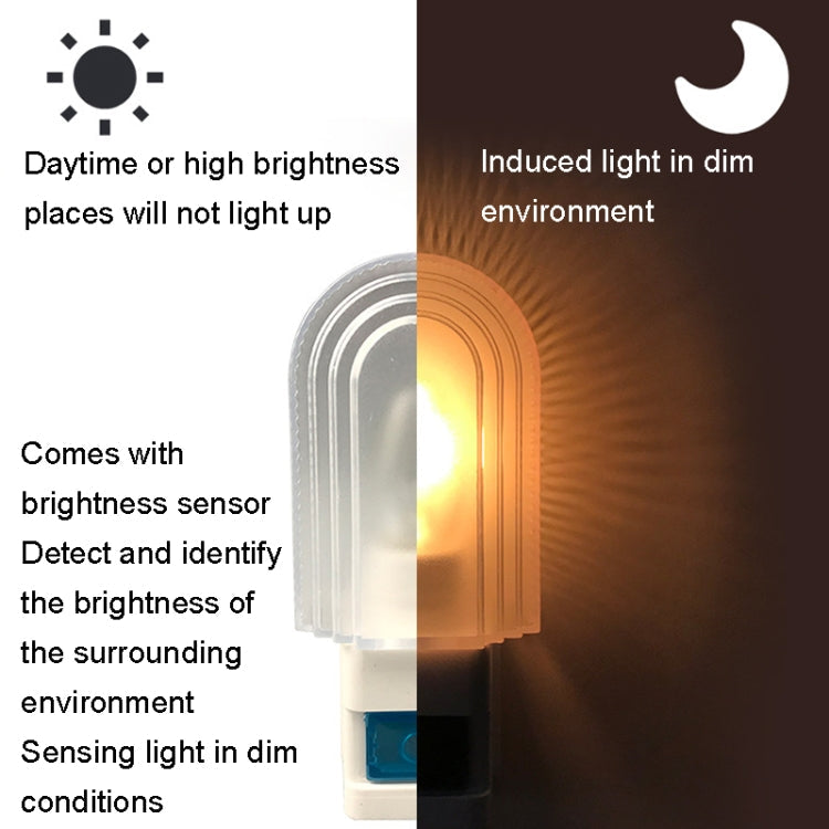 A38 Intelligent Sensor LED Night Light Baby Feeding Eye Care Bedside Lamp, UK Plug