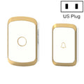 CACAZI A20 Smart Home Wireless Doorbell Digital Music Remote Control Waterproof Doorbell, US Plug, UK Plug, EU Plug US Plug Golden