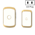 CACAZI A20 Smart Home Wireless Doorbell Digital Music Remote Control Waterproof Doorbell, US Plug, UK Plug, EU Plug US Plug Golden