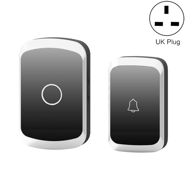 CACAZI A20 Smart Home Wireless Doorbell Digital Music Remote Control Waterproof Doorbell, US Plug, UK Plug, EU Plug – Waterproof UK Plug Black