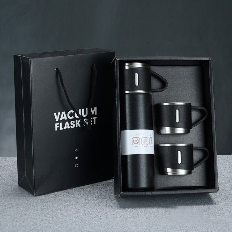 500ml 304 Stainless Steel Thermos Cup Portable Business Tea Cup,Spec:, Gift Box Set Gift Box Set Black