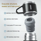 500ml 304 Stainless Steel Thermos Cup Portable Business Tea Cup,Spec:, Gift Box Set