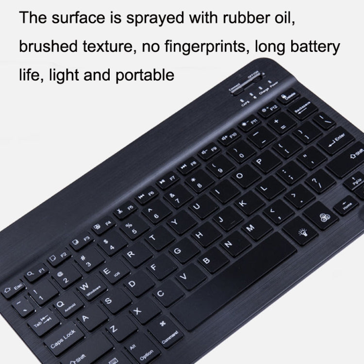 10 Inch RGB Colorful Backlit Bluetooth Keyboard And Mouse Set For Mobile Phone / Tablet, Black, White – Waterproof, Bluetooth