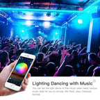 Bluetooth Suit Smart Music Sound Control Light Strip Waterproof 5050 RGB Colorful Atmosphere LED Light Strip With 24-Keys Remote Control, 30M 540 LEDs – Waterproof, Bluetooth, TPU