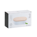 Oval Simple Lunch Box Wooden Sushi Sealed Leak-proof Lunch Box with Cutlery, Single-layer