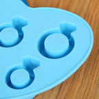 Silicone DIY Creative Ring Ice Mold Ice Box, Ring Shape