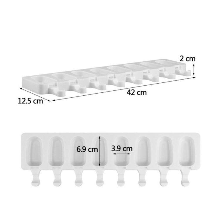 8 Even Silicone Ice Cream Mold Creative Handmade Ice Cube Mold, 8 Even Ice Cream Mold