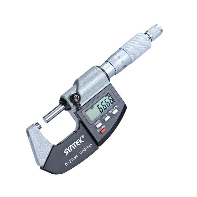 Digital Display Outer Diameter Micrometer 0.001mm High Precision Electronic Spiral Micrometer Thickness Gauge, 0-25mm, 25-50mm, 50-75mm, 75-100mm 0-25mm