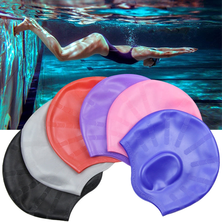 Silicone Ear Protection Waterproof Swimming Cap for Adults with Long Hair, Long Hair Swimming Cap(Black), Long Hair Swimming Cap(Blue), Long Hair Swimming Cap(Pink), Long Hair Swimming Cap(Silver), Long Hair Swimming Cap(Yellow)                        ...