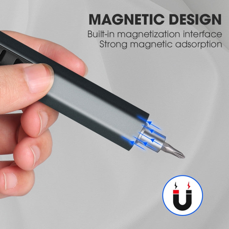 36 In 1 Rechargeable Mini Electric Screwdriver Set With 3LED Lighting, 36 In 1 Gray, 36 In 1 Blue, 36 In 1 Red – Magnetic, Non-slip