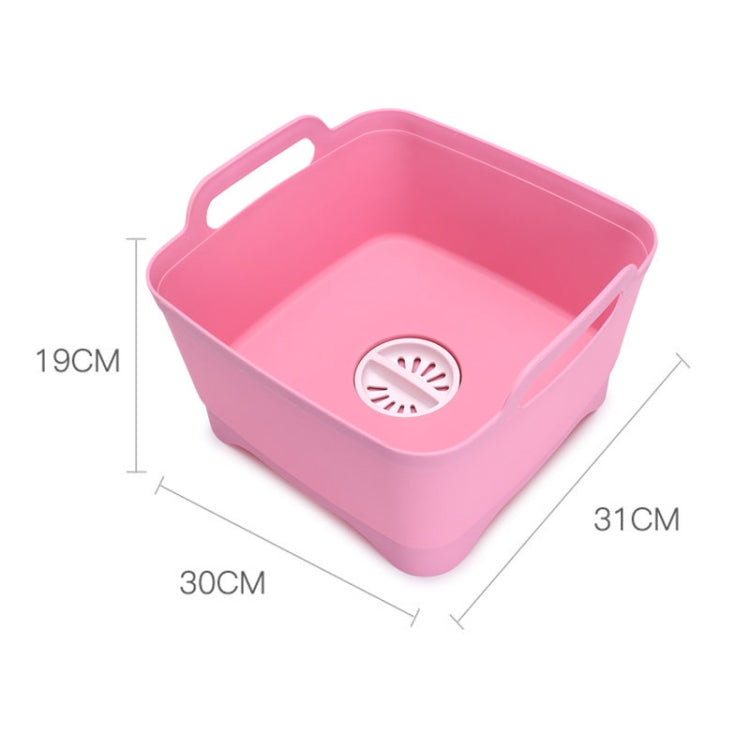2 PCS Multifunctional Mobile Sink Kitchen Plastic Vegetable Washing Basket Fruit And Vegetable Storage Drain Basket, Pink, Purple, Green, Blue, White, Dark Gray, Dark Green – Non-slip