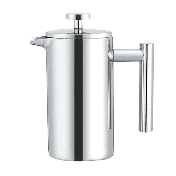 304 Stainless Steel French Pressure Coffee Pot Hand Made Tea Pot, 350ml, 800ml, 1000ml – Durable Build, Easy to Use 800ml