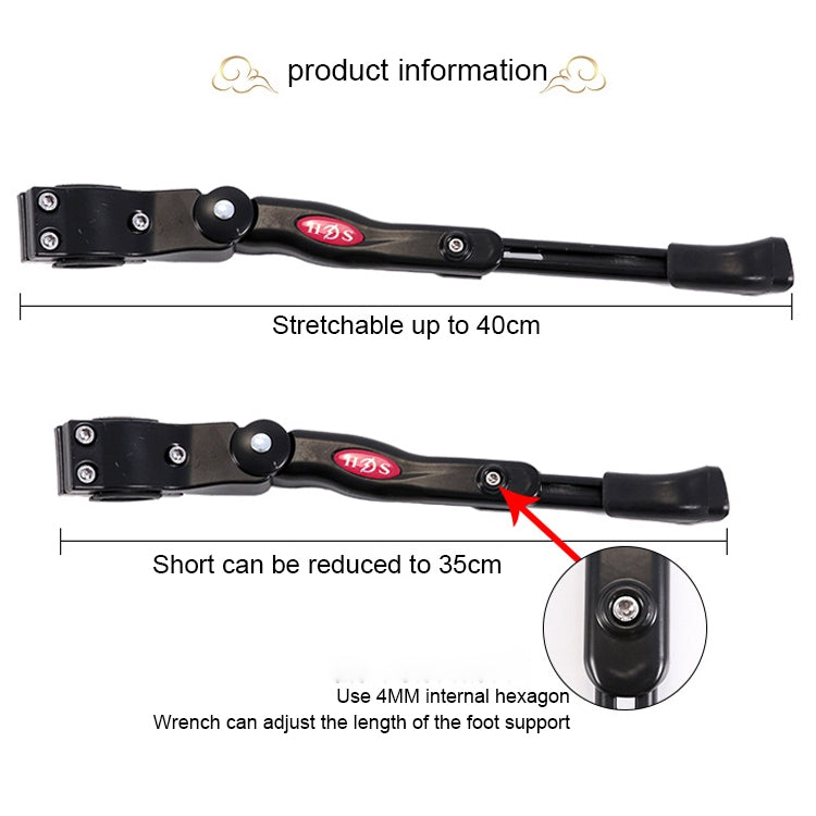 Bicycle Mountain Bike 26 Inch Aluminum Alloy Single Support Car Ladder Foot Support Parking Rack, 26 Inch Black – Wear-resistant, Aluminum Alloy, Non-slip