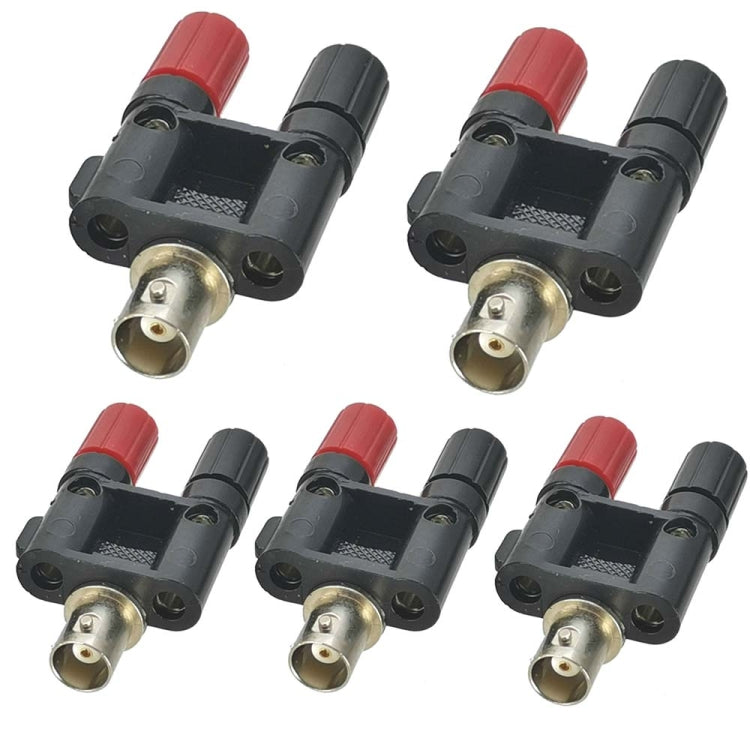 5pcs BNC Female Jack To Dual Banana Female Jack RF Adapter Coaxial Connector, BNC Female to Dual Banana Female BNC Female to Dual Banana Female