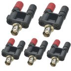 5pcs BNC Female Jack To Dual Banana Female Jack RF Adapter Coaxial Connector, BNC Female to Dual Banana Female BNC Female to Dual Banana Female