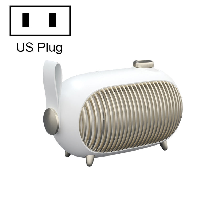 N301 Mini Heater Office Desk Silent Hot Air Heater Household Bedroom Heater, US Plug US Plug White