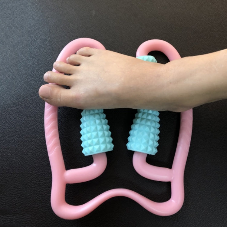 Manual Plastic Steering Wheel Type Leg Roller Massager Random Color Delivery, 4-wheel Ring – Durable Build, Easy to Use 4-wheel Ring