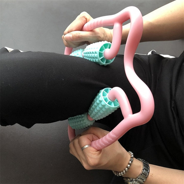 Manual Plastic Steering Wheel Type Leg Roller Massager Random Color Delivery, 4-wheel Ring – Durable Build, Easy to Use