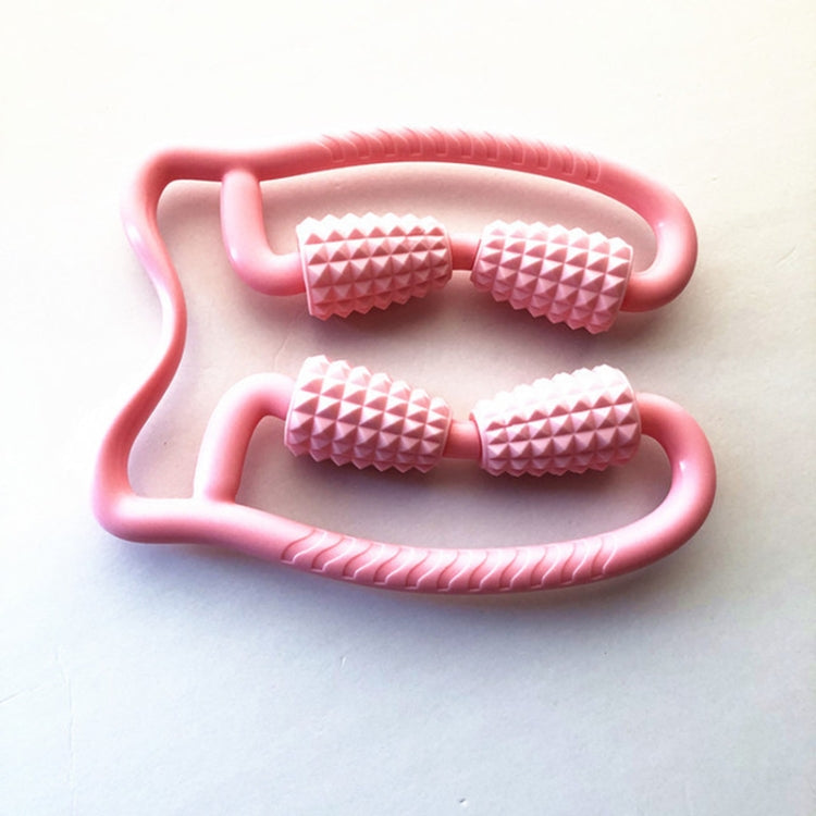 Manual Plastic Steering Wheel Type Leg Roller Massager Random Color Delivery, 4-wheel Ring – Durable Build, Easy to Use