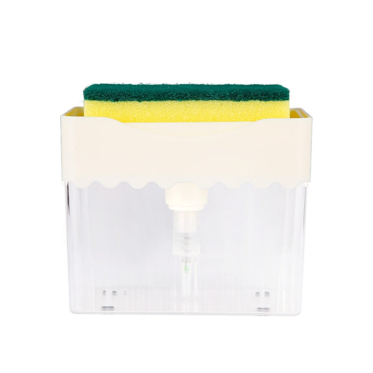 Cleaning Cloth Dishwashing Brush Liquid Box Kitchen Brush Detergent Mixer Press Plastic Soap Box, White, Dark Gray, Dark Blue White White