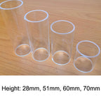 5PCS Acrylic Guitar Slide Tube Folk Slide Block, 28mm(Transparent), 51mm(Transparent), 60mm(Transparent), 70mm(Transparent)