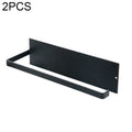 Punch-free Wall-mounted Bathroom Kitchen Roll Holder Towel Rack Black