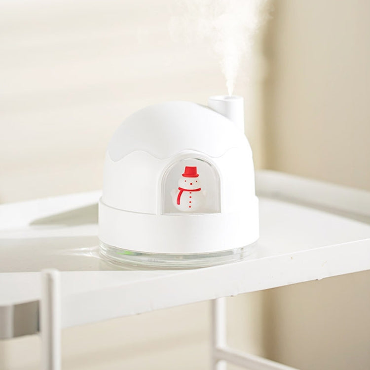 Snowman Humidifier Night Light USB Mute Cute Desktop Air Mini Atomizer Air Humidifier, ZAY-H006 Plug-in, ZAY-H006 Charge – Durable Build, Easy to Use ZAY-H006 Charge White