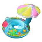 Children Environmental Protection PVC Inflatable Sunshade Mushroom Shape Seat Swimming Ring, Mushroom(Blue), Mushroom(Pink) Mushroom(Blue) Blue