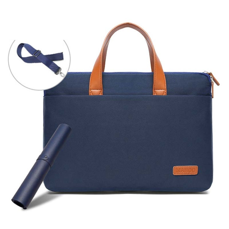 For MacBook 15.6-16.1 Inches MAHOO 10188 Ultra-Thin Hand Computer Bag Messenger Laptop Bag, Khaki, Dark Blue, Gray, Gray+Gray PU Power Bag, Dark Blue+Black PU Power Bag, Khaki+Gray PU Power Bag, Gray+Gray Mouse Pad, Dark Blue+Black Mouse Pad... –... Dark Blue+Black Mouse Pad