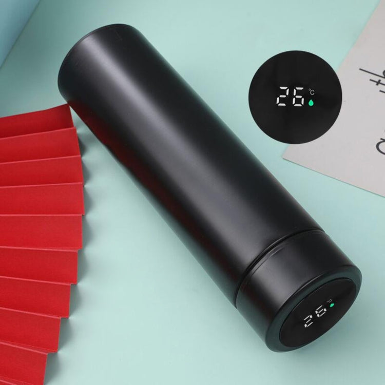 Smart Temperature Display 304 Stainless Steel Vacuum Flask Creative Business Cup For Male And Female Students, High-quality High-quality Black
