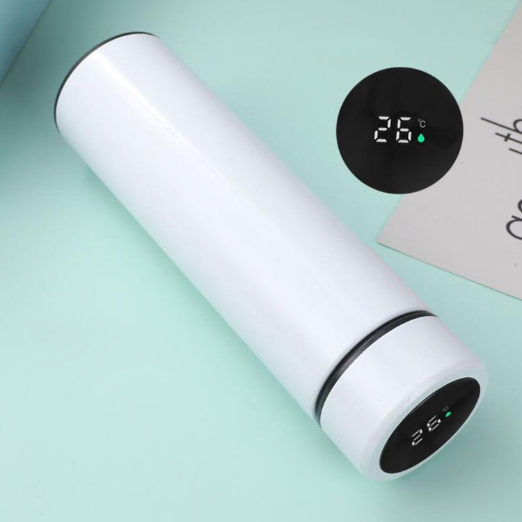 Smart Temperature Display 304 Stainless Steel Vacuum Flask Creative Business Cup For Male And Female Students, High-quality – Non-slip High-quality White