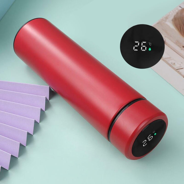 Smart Temperature Display 304 Stainless Steel Vacuum Flask Creative Business Cup For Male And Female Students, High-quality – Non-slip High-quality Red