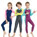 DIVE&SAIL Children Diving Suit Outdoor Long-sleeved One-piece Swimsuit Sunscreen Swimwear, S, M, L, XL, XXL