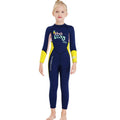 DIVE&SAIL Children Warm Swimsuit One-piece Wetsuit Long Sleeve Cold-proof Snorkeling Surfing Suit, S, M, L, XL, XXL S Yellow