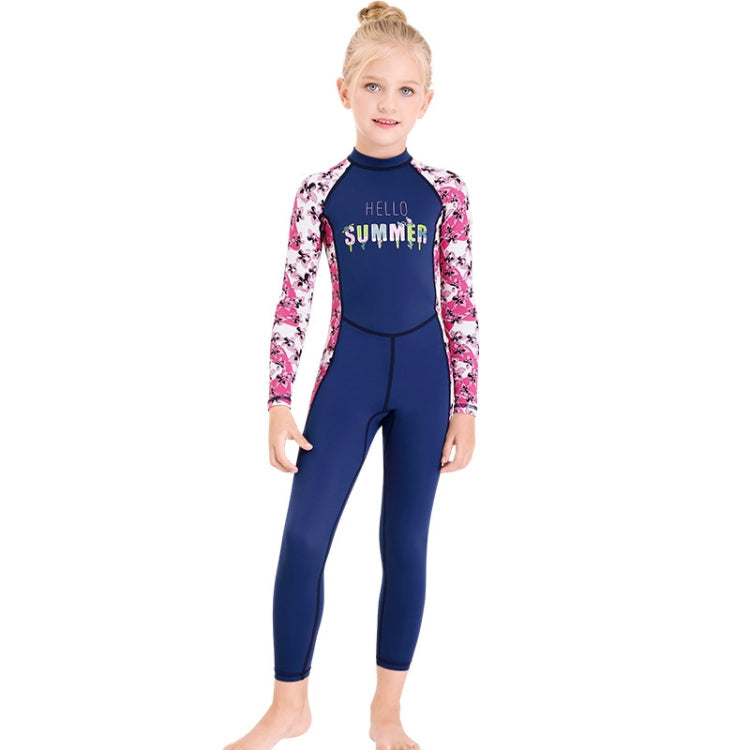 DIVE & SAIL Children Outdoor Sunscreen Long Sleeve Speed Dry Diving Suit, S, M, L, XL, XXL – Durable Build, Easy to Use M Navy