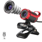 HXSJ A859 480P Computer Network Course Camera Video USB Camera Built-in Sound-absorbing Microphone, Red, Black, No Camera Function Black, No Camera Function Red – Durable Build, Easy to Use Red