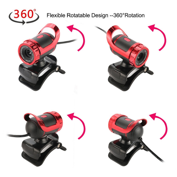 HXSJ A859 480P Computer Network Course Camera Video USB Camera Built-in Sound-absorbing Microphone, Red, Black, No Camera Function Black, No Camera Function Red – Durable Build, Easy to Use