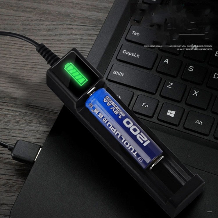 10 PCS USB 18650 Battery Single Slot Holder Charger with Flashlight Function Default Title