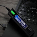 10 PCS USB 18650 Battery Single Slot Holder Charger with Flashlight Function Default Title