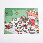 5 PCS Creative Cute Cartoon Rabbit Girl Mouse Pad Laptop Student Mouse Pad, Sofa, Hide and seek, Sleeping, Eating – Wear-resistant, Non-slip