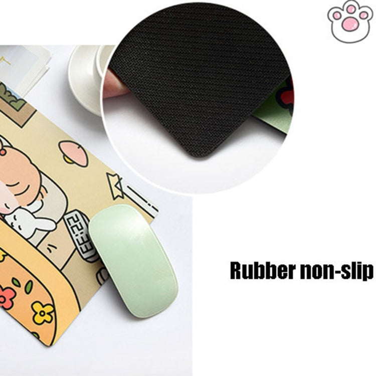 5 PCS Creative Cute Cartoon Rabbit Girl Mouse Pad Laptop Student Mouse Pad, Sofa, Hide and seek, Sleeping, Eating – Wear-resistant, Non-slip