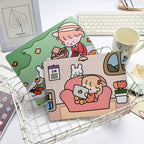 5 PCS Creative Cute Cartoon Rabbit Girl Mouse Pad Laptop Student Mouse Pad, Sofa, Hide and seek, Sleeping, Eating – Wear-resistant, Non-slip