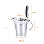 304 Stainless Steel Sauce Cup Steak Sauce Pot Tomato Sauce Bottle Double Insulated Seasoning Pot, Capacity: 450ml, Stainless Steel Sauce Cup