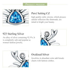 Little Crab S925 Sterling Silver Earrings with Gemstone Heart-shaped Earrings, SCE413